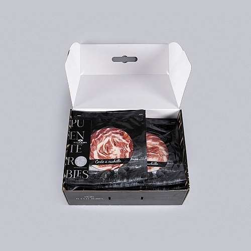 JAMBON IBÉRIQUE CEBO DE CAMPO 50% RACE IBÉRIQUE (coupe au couteau) JAMBON IBÉRIQUE CEBO DE CAMPO 50% RACE IBÉRIQUE (coupe au couteau)