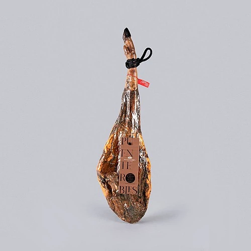 JAMBON IBÉRIQUE NOURRI AU GLAND, 50 % RACE IBÉRIQUE.