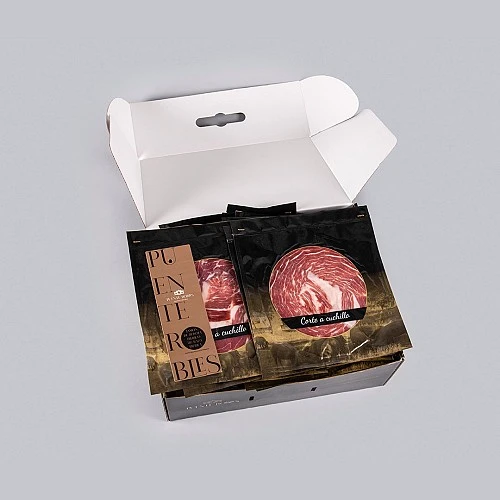 JAMBON IBÉRIQUE NOURRI AU GLAND, 50 % RACE IBÉRIQUE (coupé au couteau)