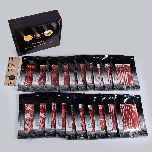 PACK 2 : 20 SACHETS D'ÉPAULE DE PORC IBÉRIQUE NOURRI AUX GLANDS 100 % PURE RACE, DÉCOUPÉE À LA MACHI