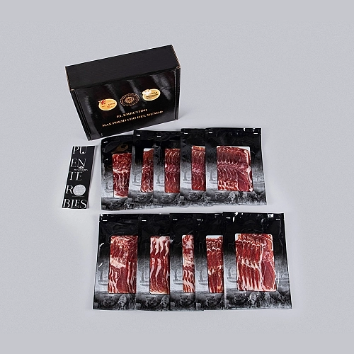 PACK 3 : 10 SACHETS D'ÉPAULE DE CEBO DE CAMPO DE RACE IBÉRIQUE 50 % DÉCOUPÉE À LA MACHINE