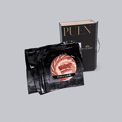 SACHETS DE JAMBON CEBO DE CAMPO IBÉRIQUE À 50 %. SACHETS DE JAMBON CEBO DE CAMPO IBÉRIQUE À 50 %.